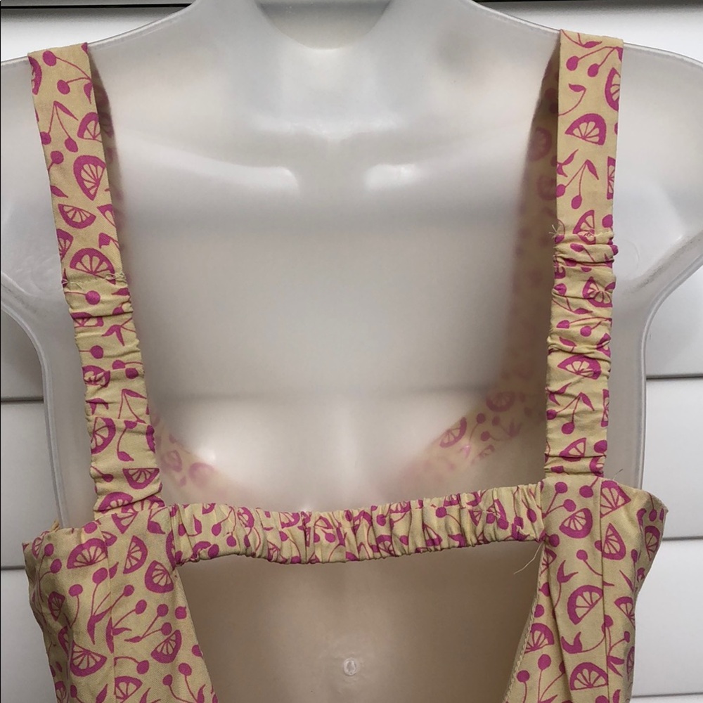 NWT La Hearts Vibrant Yellow and Pink Mini Dress - Picture 5 of 11